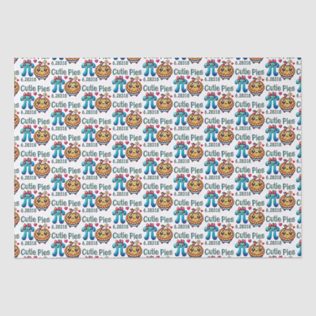 Papier Mousseline Symbole Pi mignon et pie Pie Pie Pie (Recto)