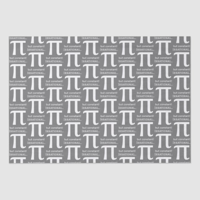 Papier Mousseline Symbole Pi Personnalisé, Math Lover (Recto)