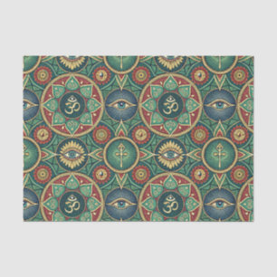 Papier Mousseline Symbole sacré Mandala Zen - Motif spirituel