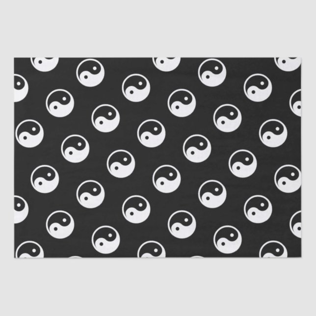 Papier Mousseline Symbole Yin Yang - tatouage solide design 2 (Recto)