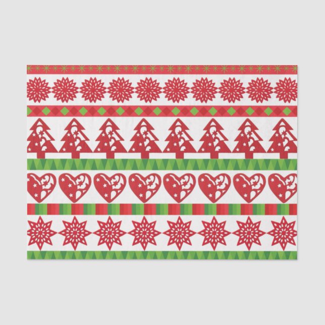 Papier Mousseline Symboles de Noël (Recto)