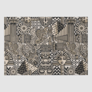 Papier Mousseline Symboles historiques anciens Style de tatouage