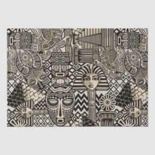 Papier Mousseline Symboles historiques anciens Style de tatouage