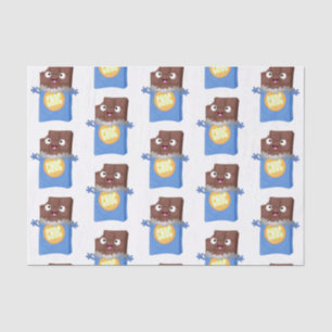 Papier Mousseline Sympa chocolat chocolat bonbon bar personnage de d