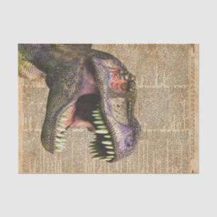 Papier Mousseline T-rex, tyrannosaurus, art antique vintage de