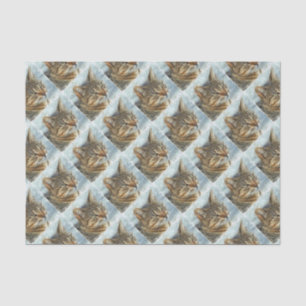 Papier Mousseline Tabby Cat Étonnant Gros Plan Graphite Portra