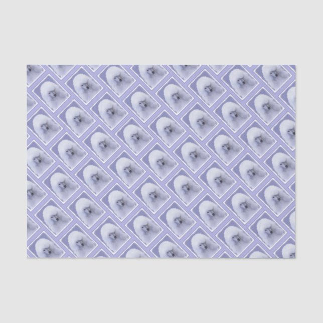 Papier Mousseline Tableau blanc standard de caniche - Art original d (Recto)