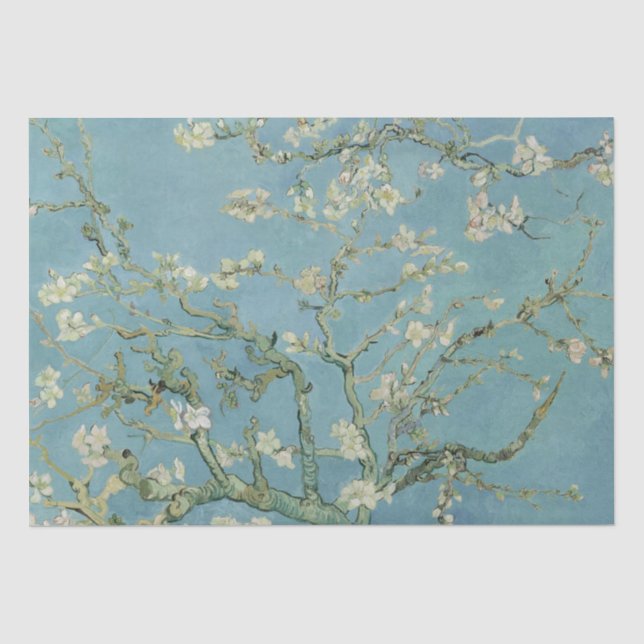 Papier Mousseline Tableau des fleurs d'amandes de Van Gogh (Recto)