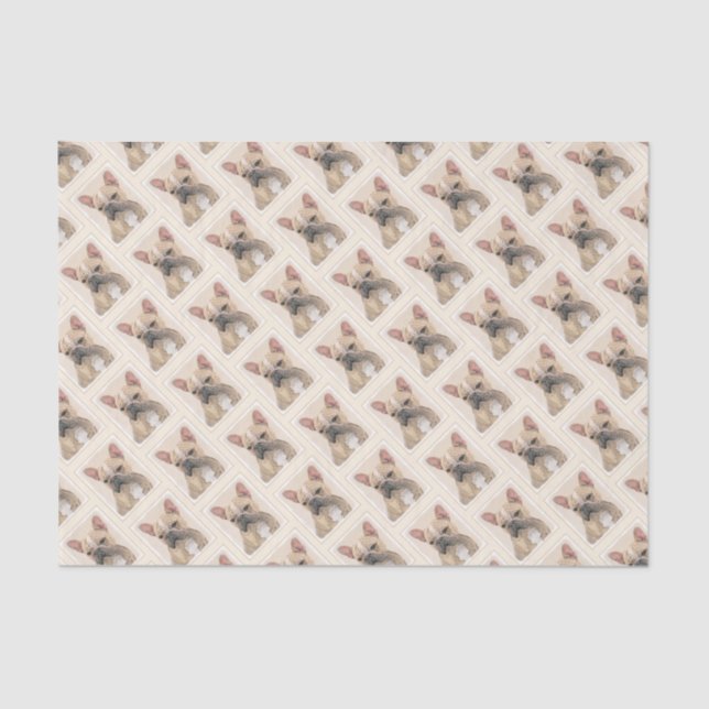 Papier Mousseline Tableau Français Bulldog (Sable) - Joli Original D (Recto)