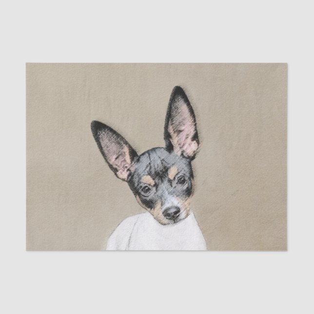 Papier Mousseline Tableau Rat Terrier - Cute Original Chien Art (Recto)