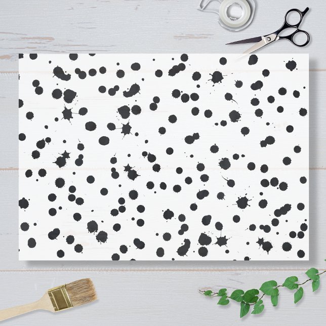 Papier Mousseline Tache d'encre noire (Créateur téléchargé)