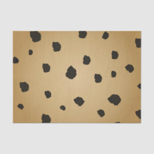 Papier Mousseline Tache noire moderne Or brun doré beige fauve Party