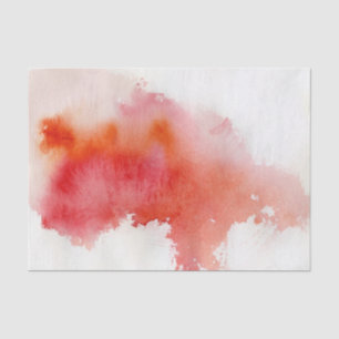 Papier Mousseline Tache rouge, peint à la main abstrait d'aquarelle