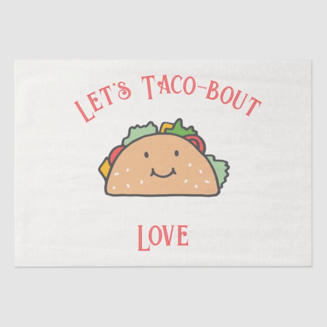 Papier Mousseline Taco-bout Amour Personnalisable (Recto)