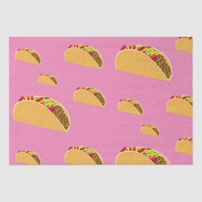 Papier Mousseline Taco Mardi Design - Papier Tissu (Recto)