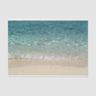 Papier Mousseline Tahiti Blue Tropical Water