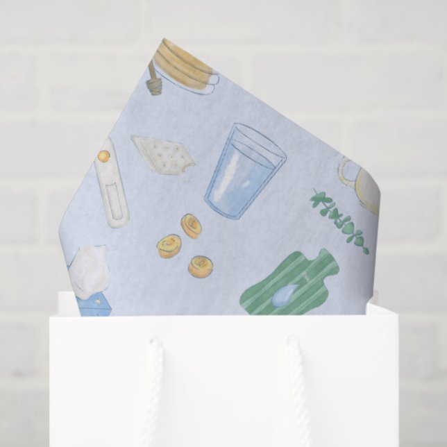 Papier Mousseline Take Care Sick Day Get Well Soon Self Care  (Sac cadeau)