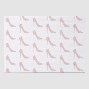 Papier Mousseline Talons de diamant rose brillants