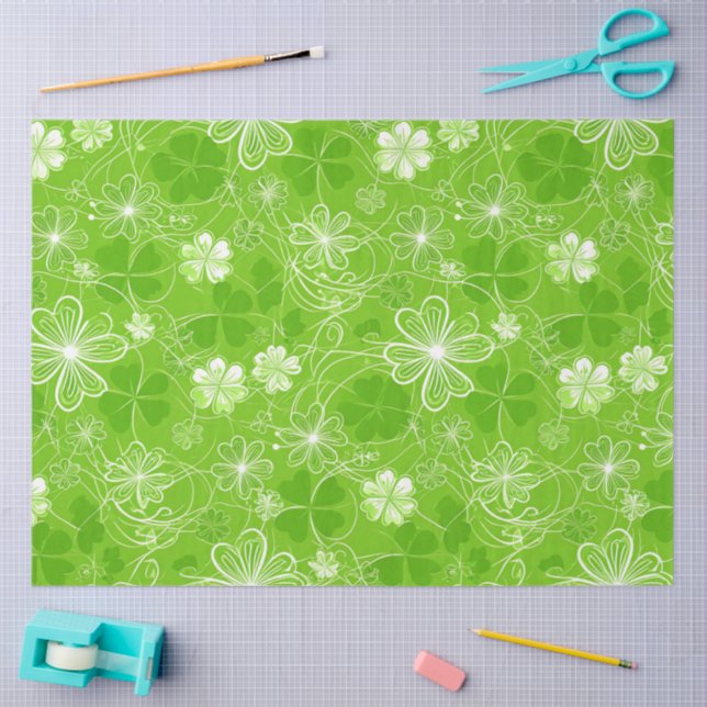 Papier Mousseline Tangle of Clovers (Artisanat)