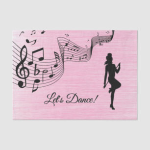 Papier Mousseline Tap Danse rose