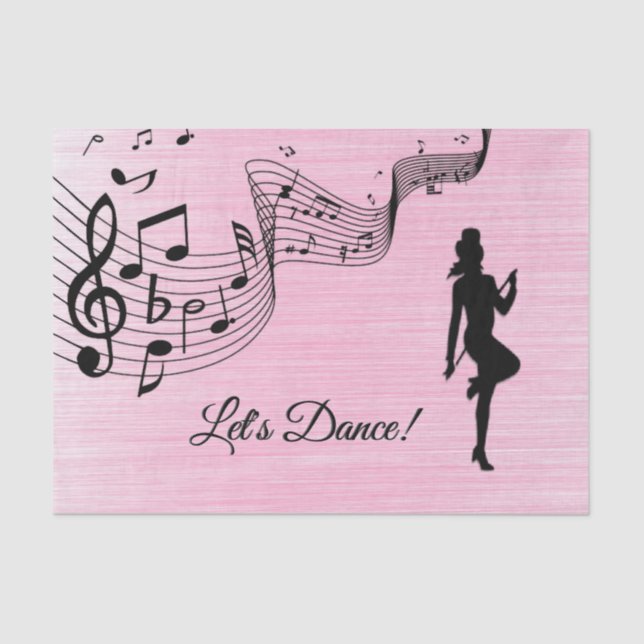 Papier Mousseline Tap Danse rose (Recto)