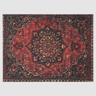 Papier Mousseline Tapis persan dans le champ teinté rose