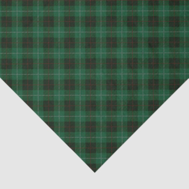 Papier Mousseline Tartan à carreaux vert et rouge pour Noël (Détail)