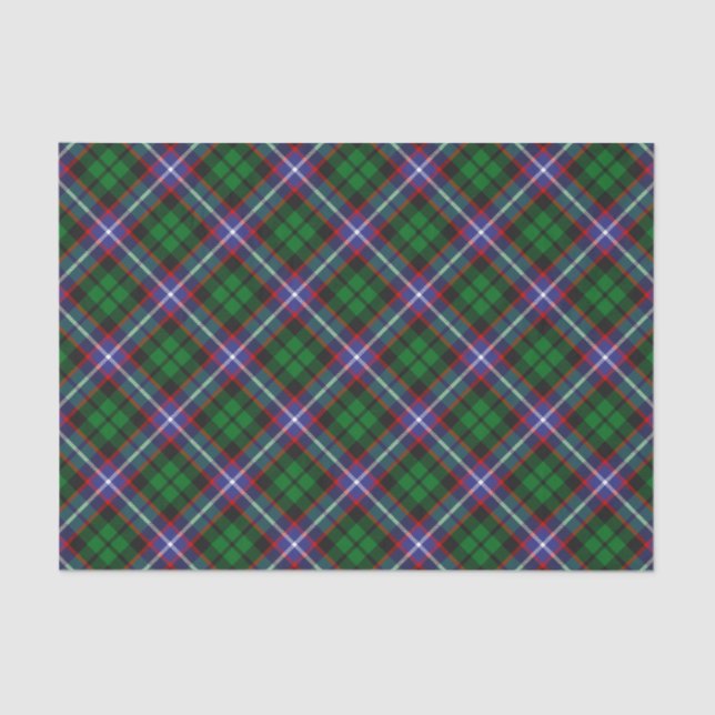 Papier Mousseline Tartan Clan Russell (Recto)