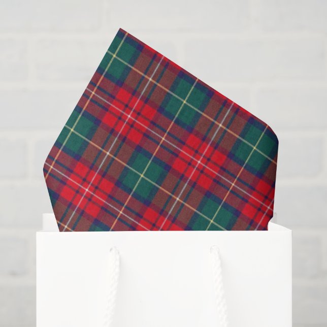 Papier Mousseline Tartan de fête traditionnel (Sac cadeau)
