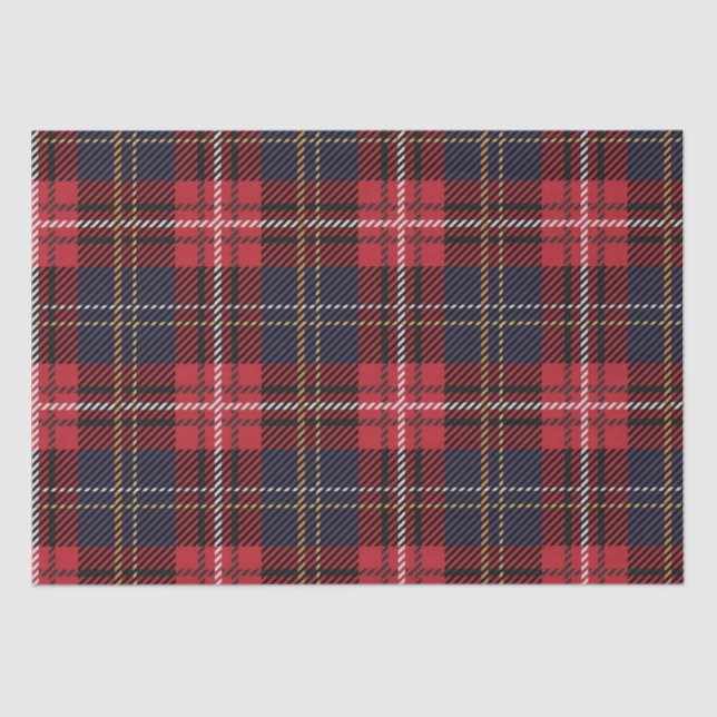 Papier Mousseline Tartan de Noël (Recto)