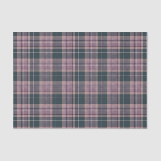 Papier Mousseline Tartan de prune (Recto)