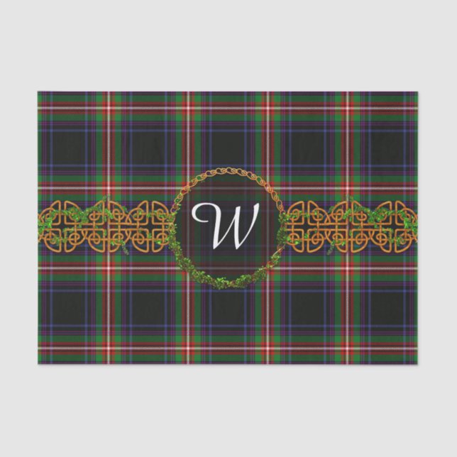 Papier Mousseline Tartan de watt de monogramme (Recto)