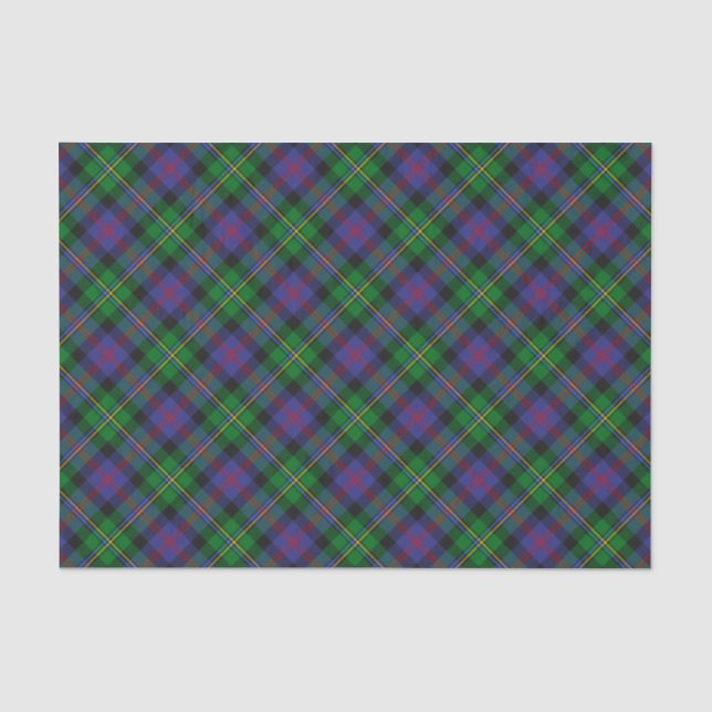 Papier Mousseline Tartan du clan Malcolm (Recto)