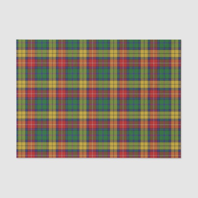Papier Mousseline Tartan écossais de Buchanan de clan de cadeaux (Recto)