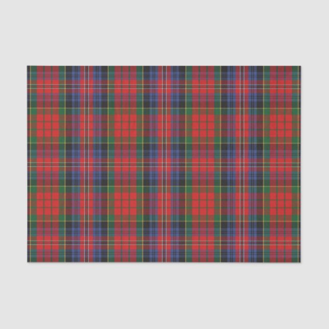 Papier Mousseline Tartan écossais de rouge de MacPherson de clan de (Recto)