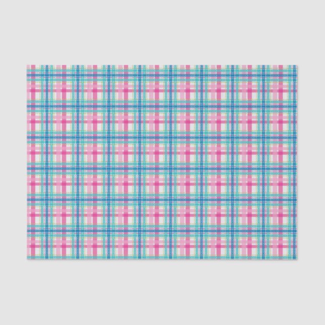 Papier Mousseline Tartan, motif de plaid (Recto)