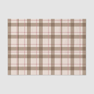 Papier Mousseline Tartan Tartan Brown Beige tendance