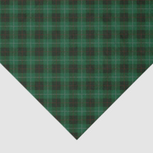 Papier Mousseline Tartan vert et rouge Plaid Christmas
