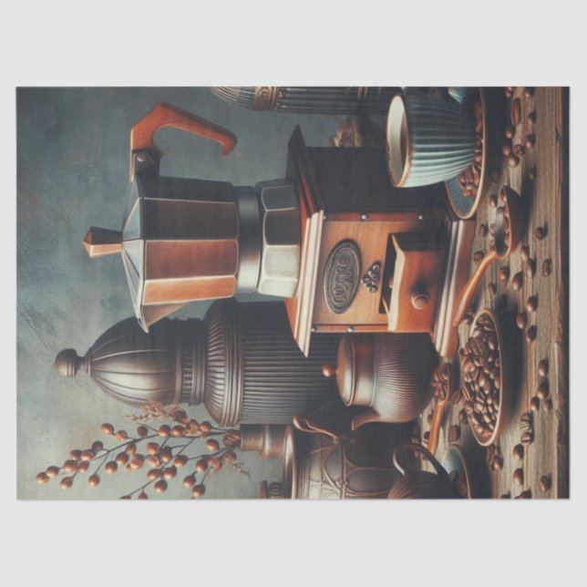 Papier Mousseline Tasses de broyeur à café anciennes (Recto)