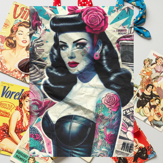 Papier Mousseline Tattoo Goth Girl (Créateur téléchargé)