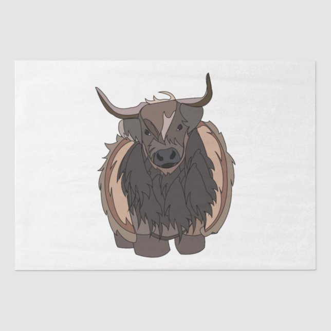 Papier Mousseline Taureau Bétail Taureau (Recto)