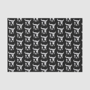 Papier Mousseline Taureau blanc de Longhorn avec plumes blanches