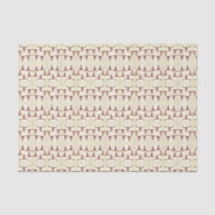Papier Mousseline Taureau Crânes Beige Brown Pays Découpage rustique
