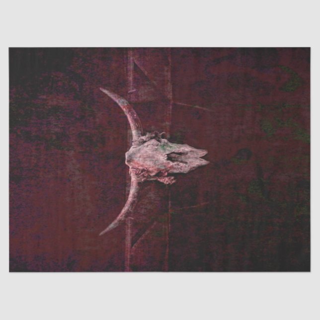 Papier Mousseline Taureau de l'Ouest Pays Brown rouge Vieux-Russes (Recto)