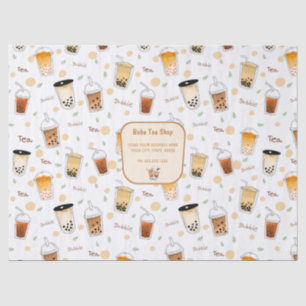 Papier Mousseline Tea bulle coloré Business Personnalisé blanc