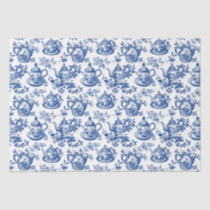 Papier Mousseline Tea Chinoiserie French Toile Du Jouy Motif