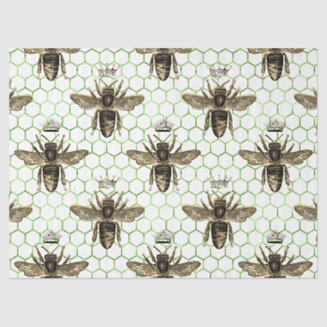 Papier Mousseline Tea Garden Bee Series Design 27 Tissu Papier (Recto)