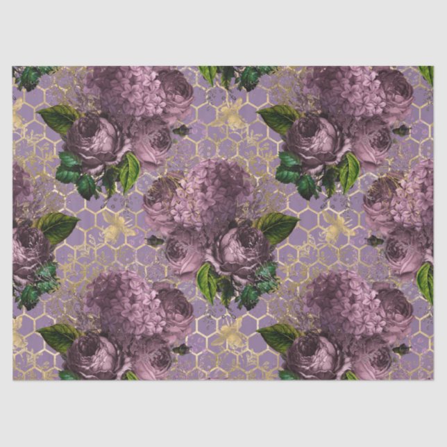 Papier Mousseline Tea Garden Bee Series Design 48 (Recto)