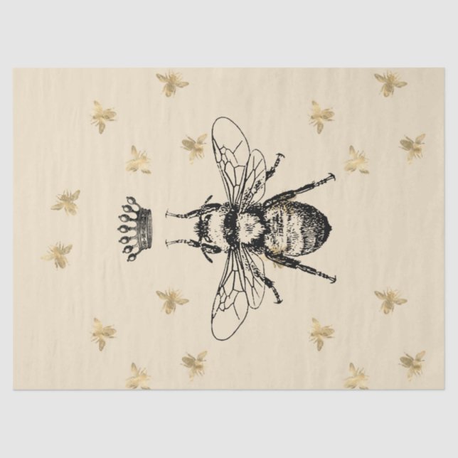 Papier Mousseline Tea Garden Bee Series Design 57 (Recto)