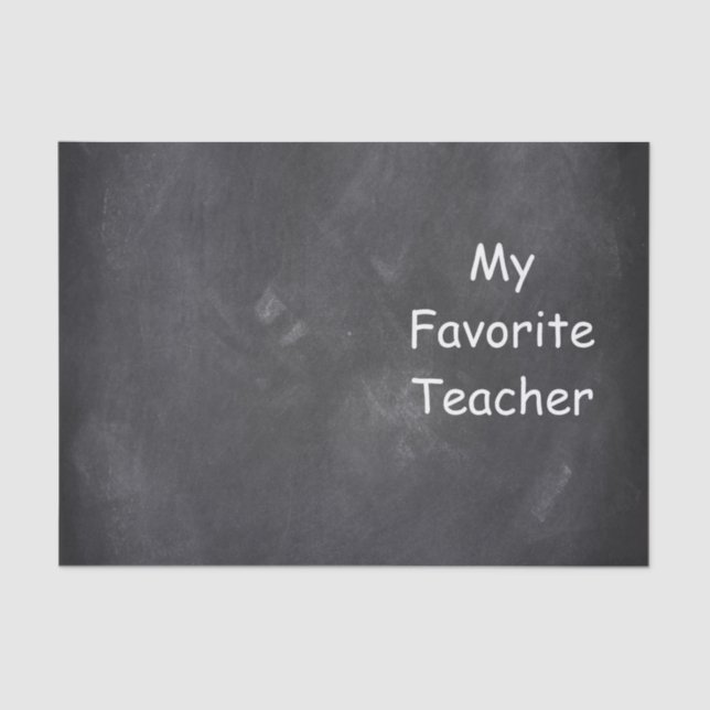Papier Mousseline Teacher Chalkboard Design Venin Idea (Recto)